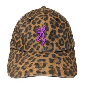 Browning Strapback Baseball Cap Multicolor One Size Adjustable Leopard Print